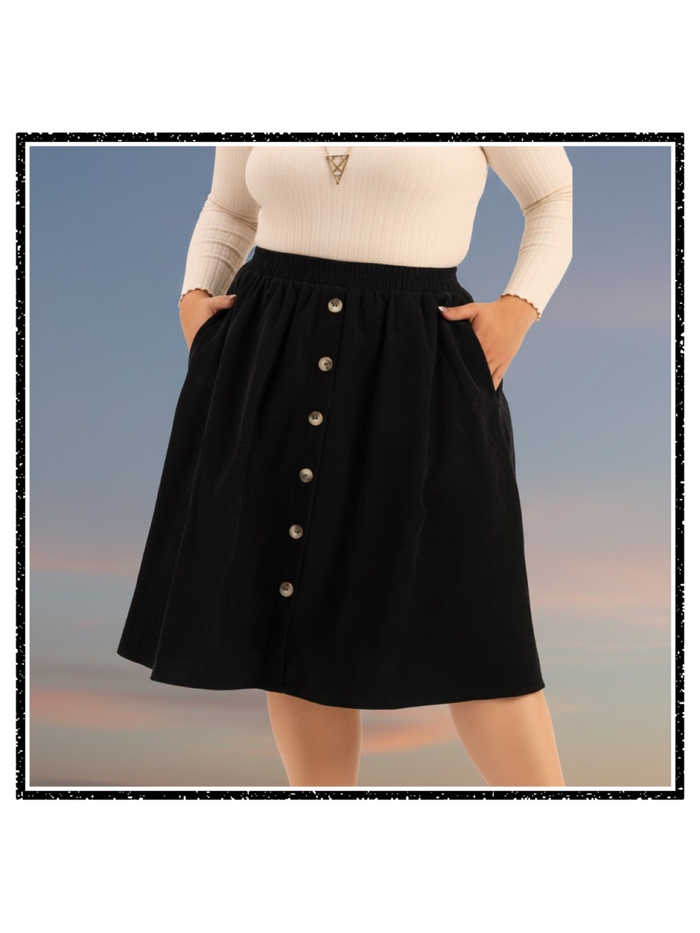 Classic Fine Corduroy A-Line Skirt • NWOT • 22" waist, 28" length